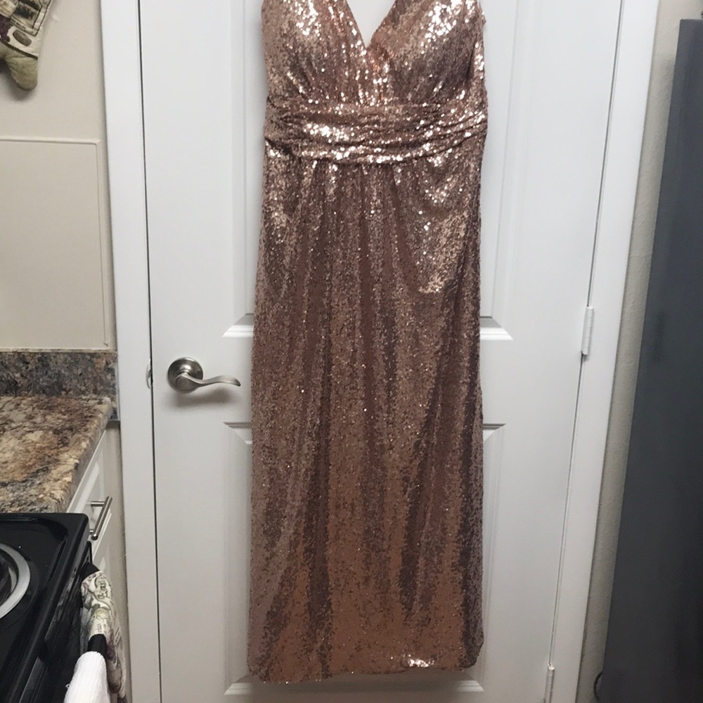Formal gown Christina Wu Celebration rose gold